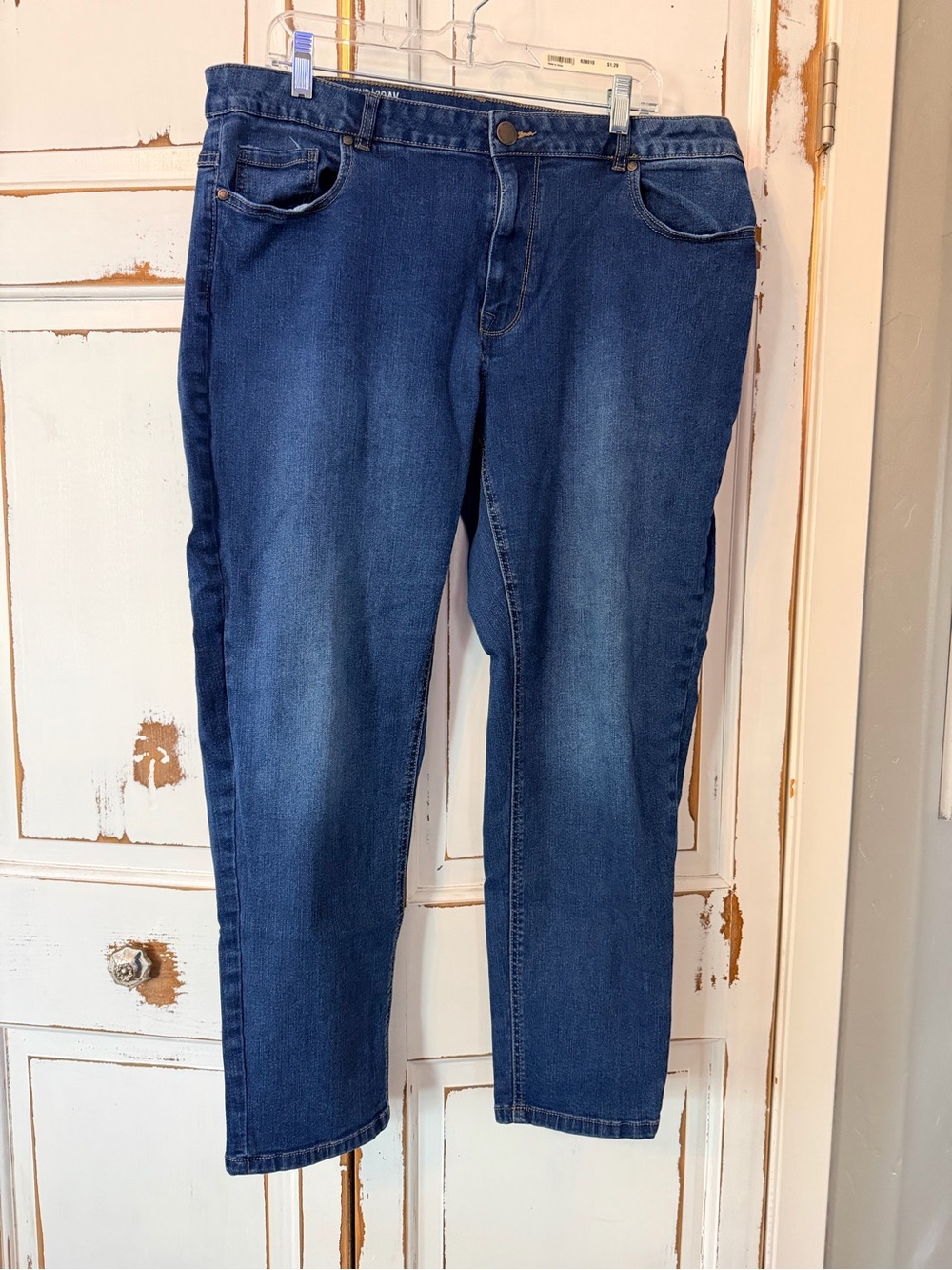 Avenue Girlfriend Classic Women's Dark Blue Stretch Jeans